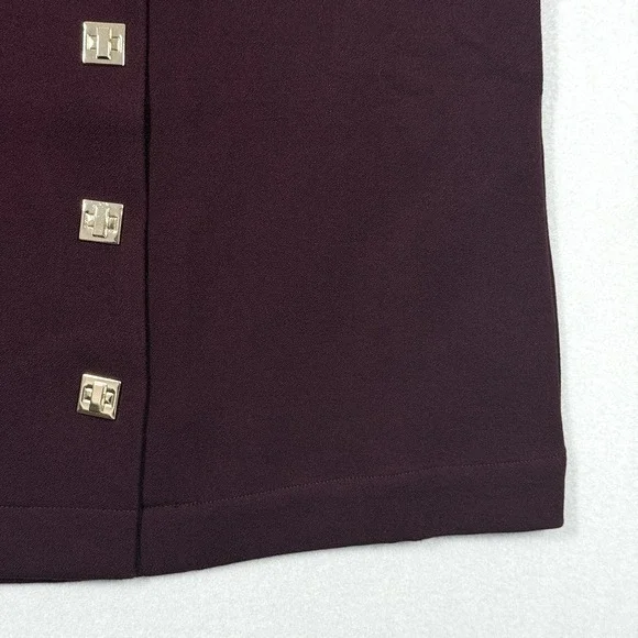 Tuckernuck Dress Womens Small Oxblood Barnett Mini Dress‎ Square Snap Button - Picture 4 of 15